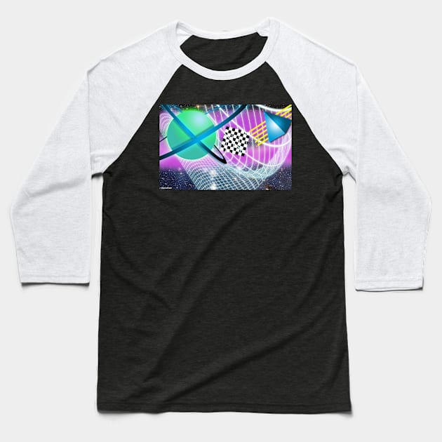 Planetside Baseball T-Shirt by psychoandy